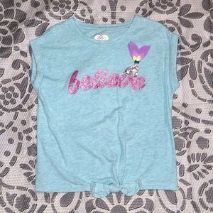 Little Girls Size 5 Teal with Sparkle T-Shirt